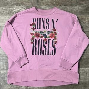 Women’s hair band 80’s 90’s Guns and Roses sweatshirt Size Large